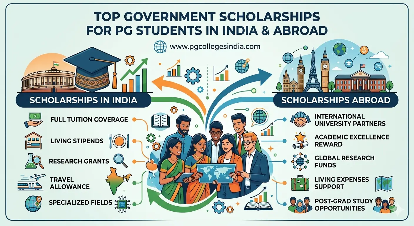 Top Government Scholarships for PG Students in India & Abroad